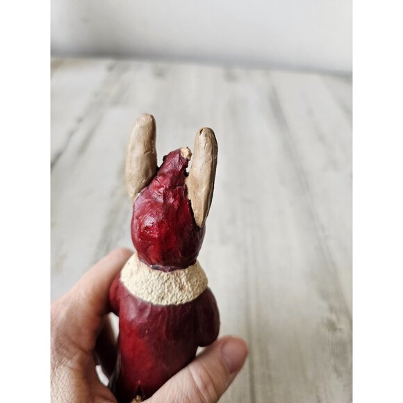 Betty lou byrnes Peter Claus entail rabbit‎ bunny Santa decor vintage 1989 - Picture 9 of 9